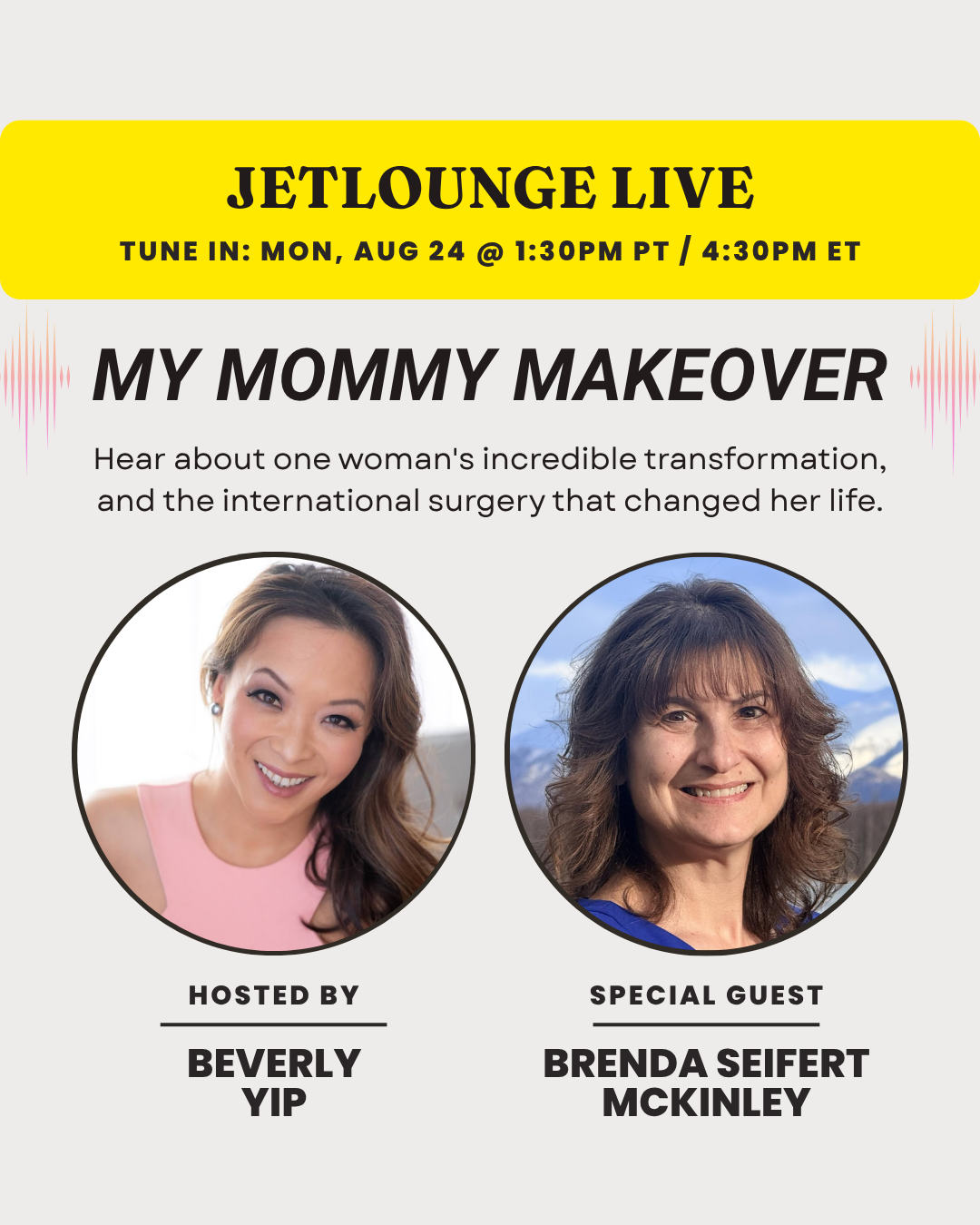 JetLounge LIVE, Mommy makeover. August 24, 2026.
